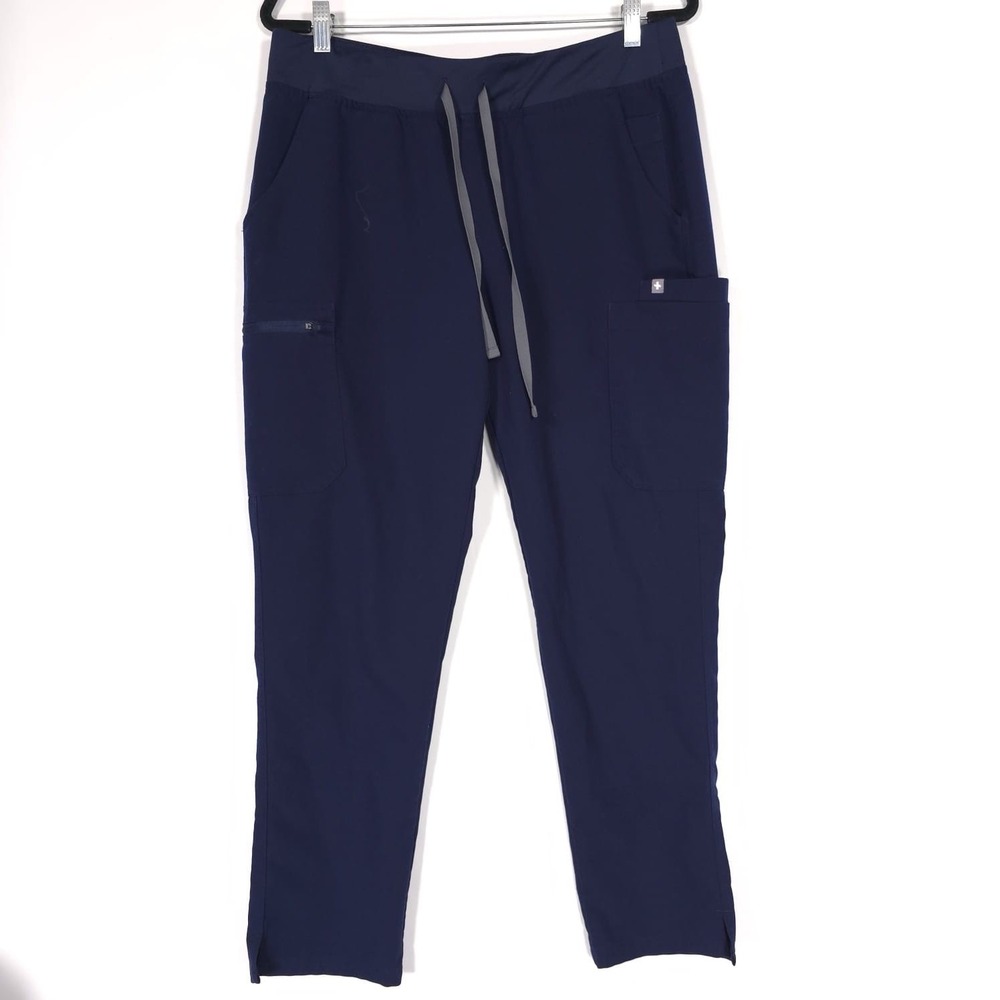 FIGS Technical Collection Jogger Scrub Pants LARGE Navy‎ YOLA YOGA W22SW2023